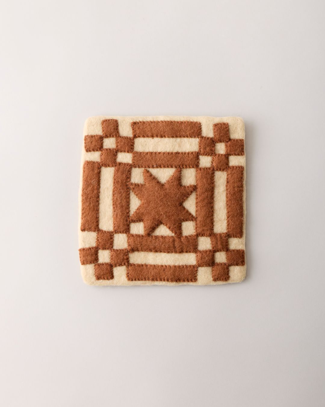 Quilted Wool Hot Pad - Star