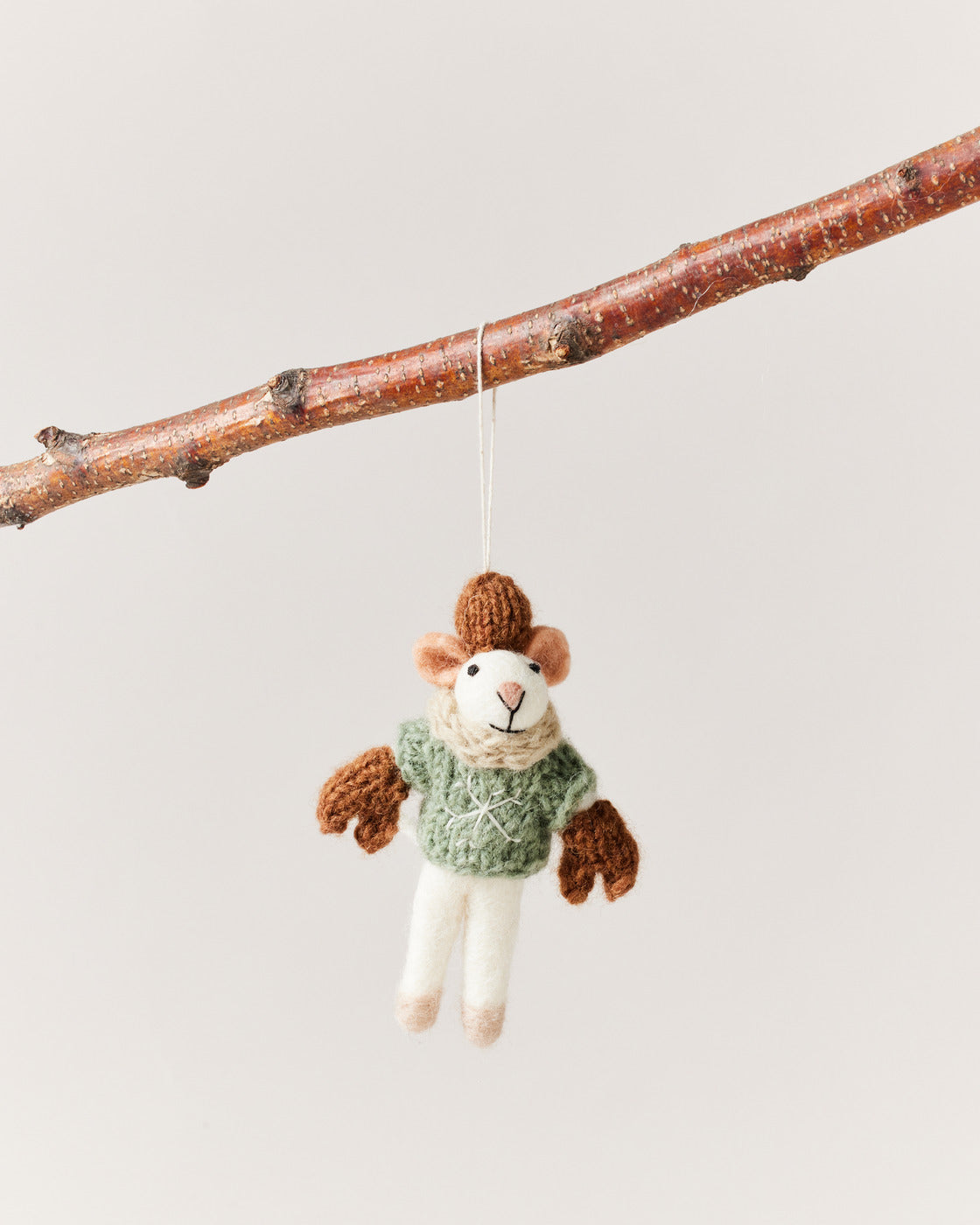 Felted Mouse Ornament