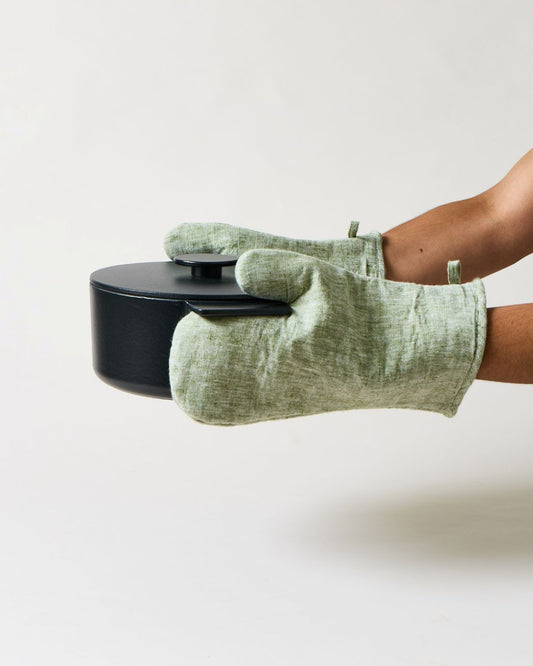 Washed Linen Oven Mitt