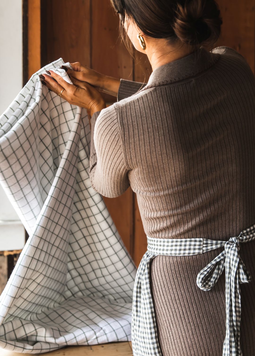 Pantry Cotton Check Tablecloth