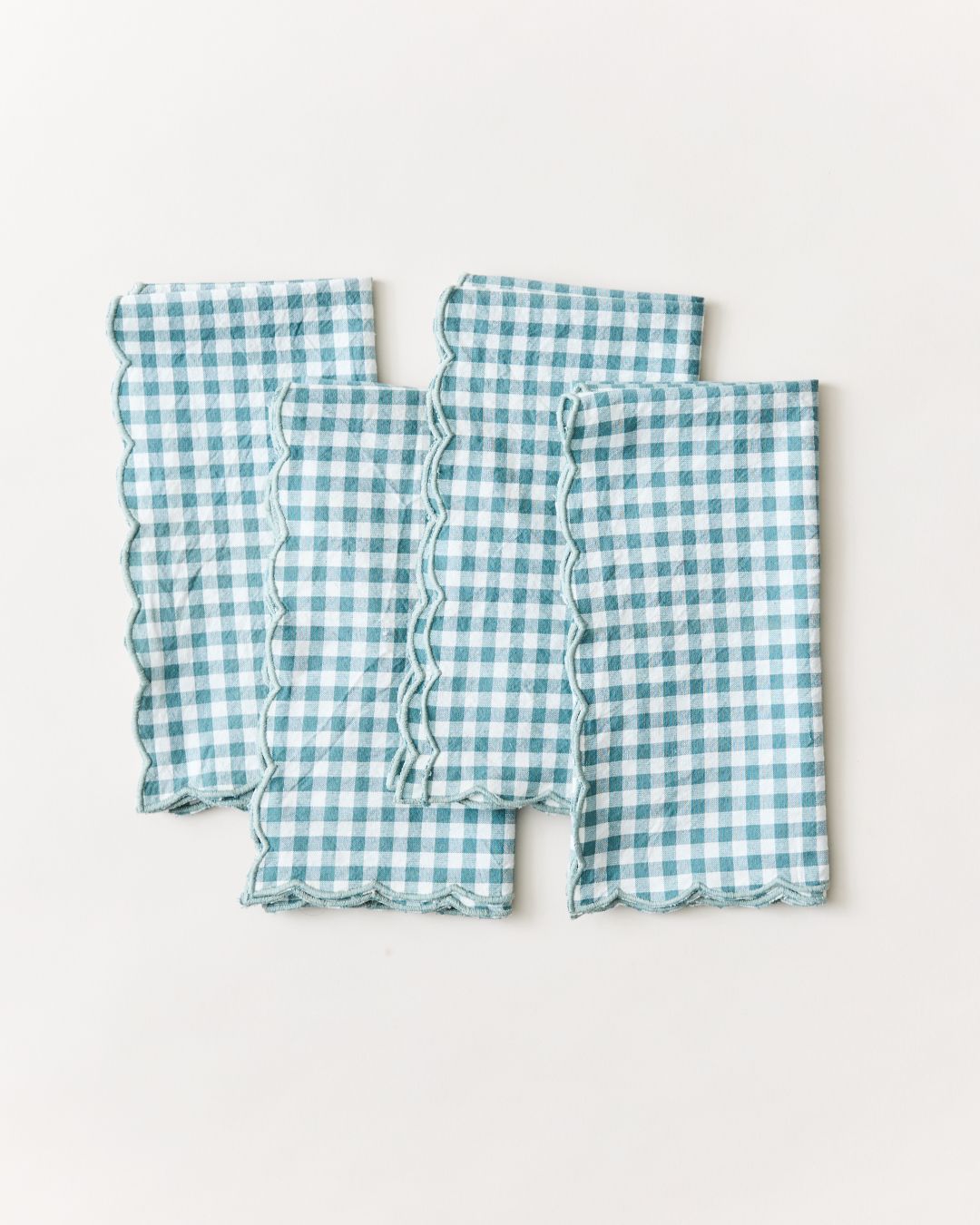 Petite Gingham Scalloped Napkins