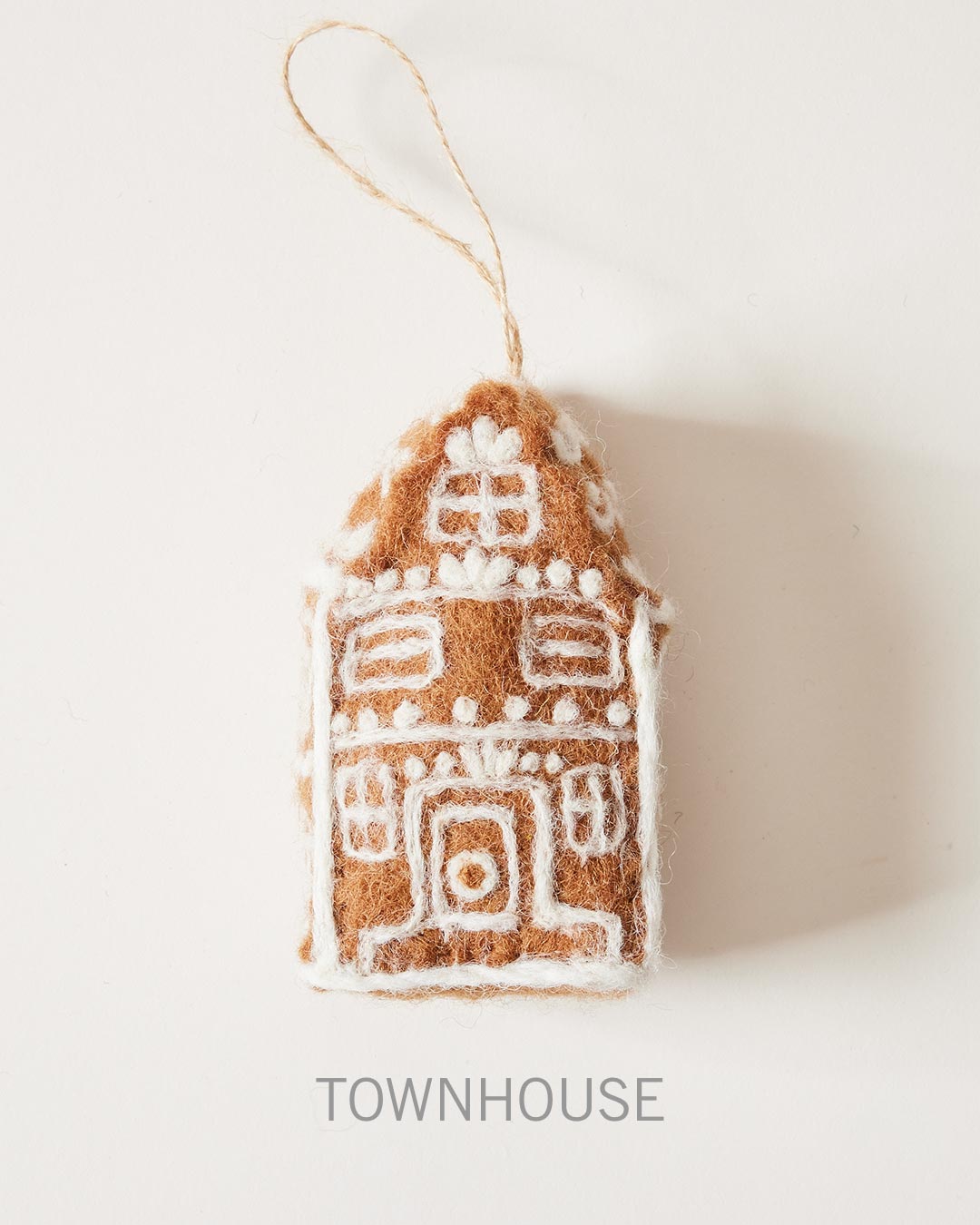 Felted Dutch Townhouse House Ornament.