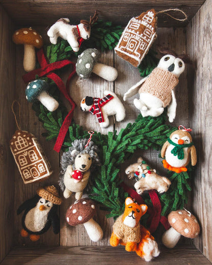 Felted Woodland Animal Ornament