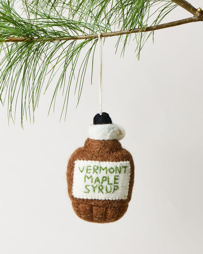 Felt Vermont Maple Syrup Ornament