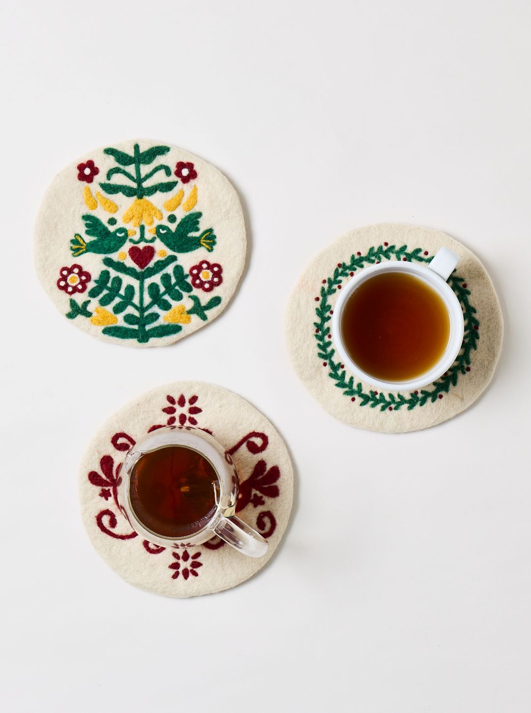 Felted Winter Folk Trivet