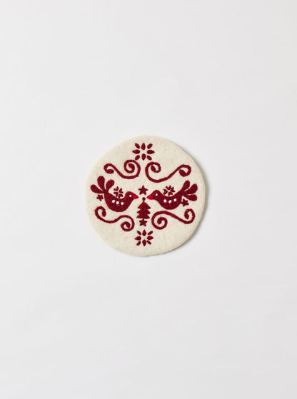 Felted Winter Folk Trivet
