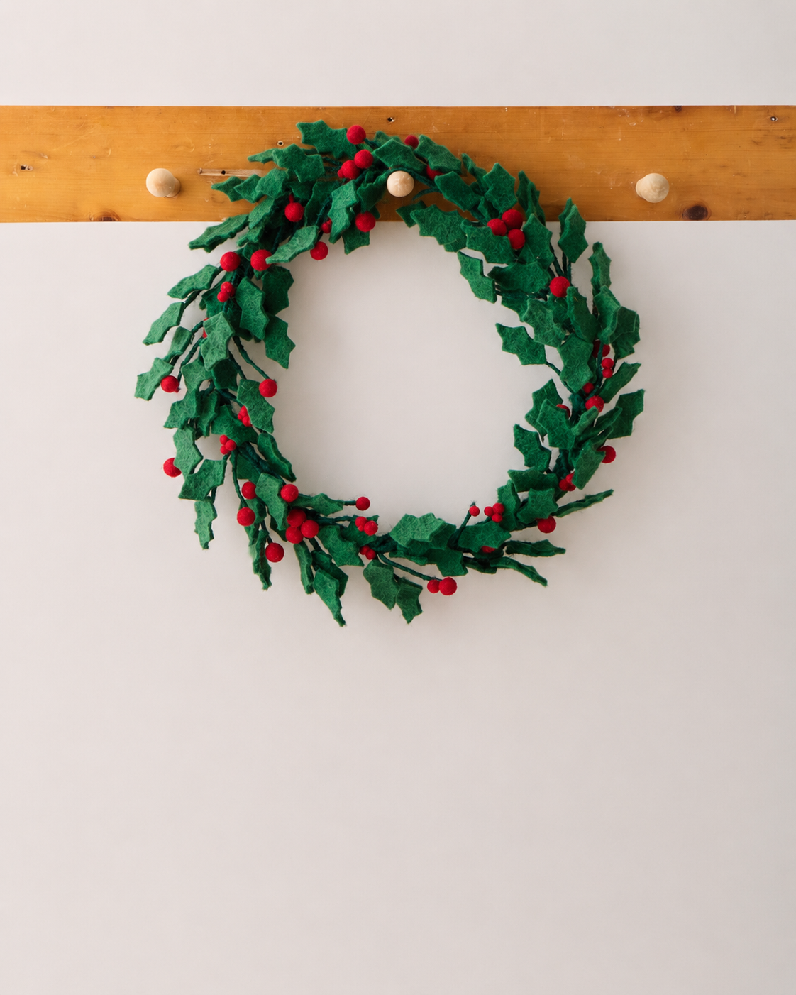 Felted Red Berry Wreath