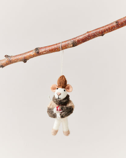 Felted Mouse Ornament