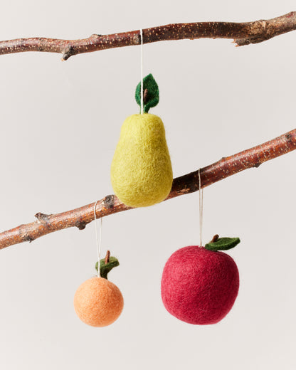 Felted Fruit Ornament