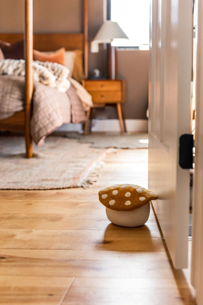 Artisan Felted Mushroom Doorstop