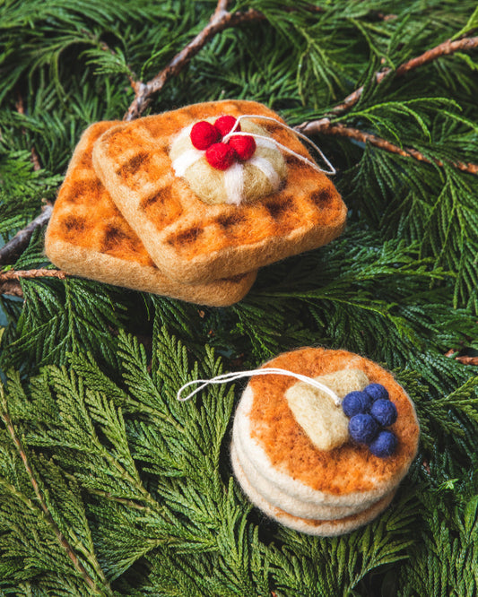 Felted Breakfast Ornament