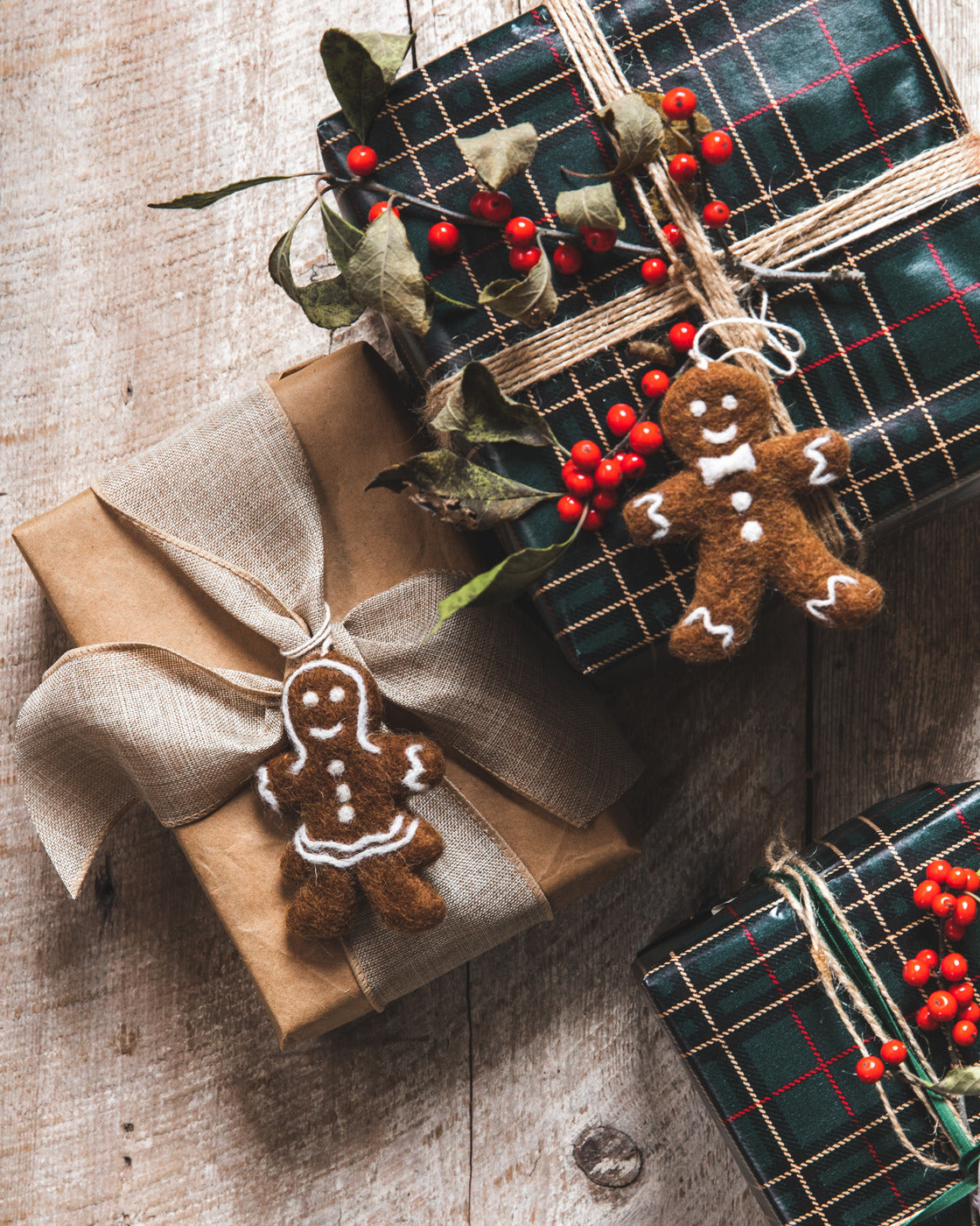 Felted Gingerbread Ornament