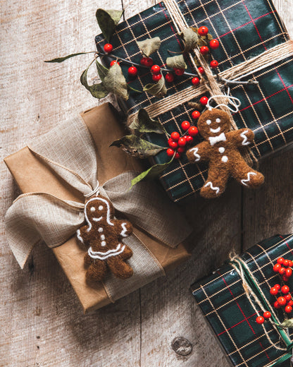 Felted Gingerbread Ornament