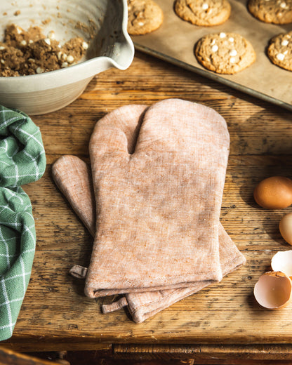 Washed Linen Oven Mitt