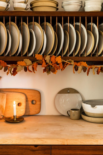 Felted Oak & Acorn Garland
