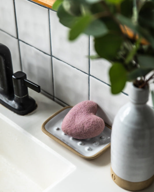 Felted Heart Soap