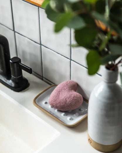 Felted Heart Soap