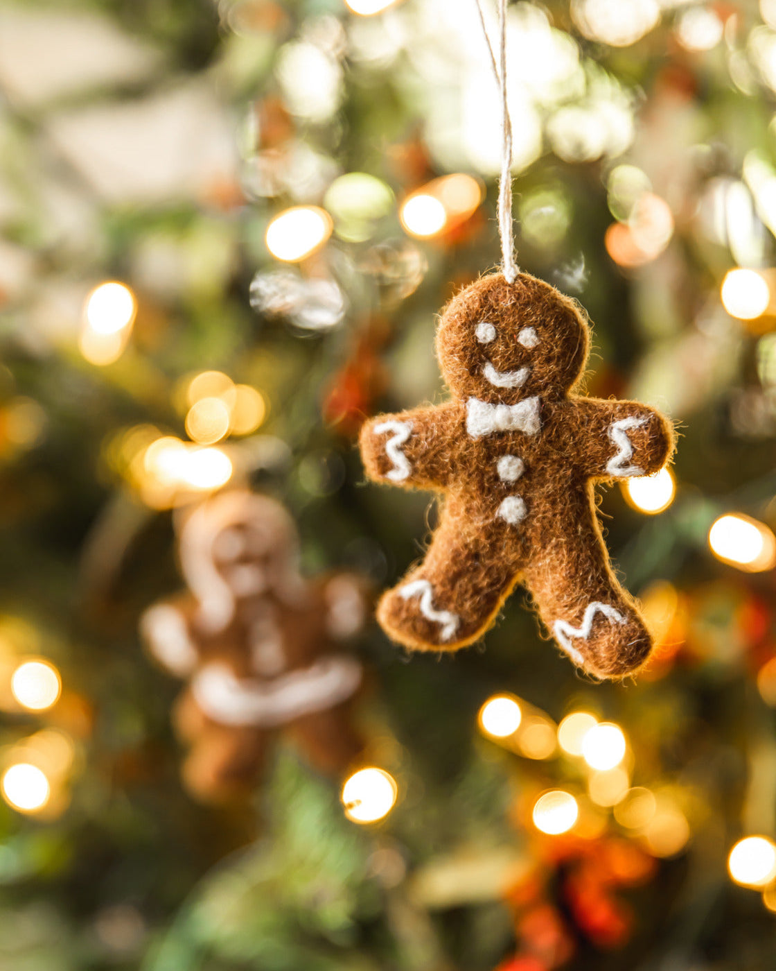 Felted Gingerbread Ornament