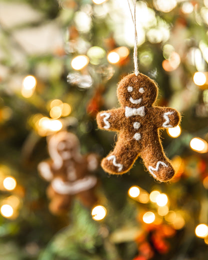 Felted Gingerbread Ornament