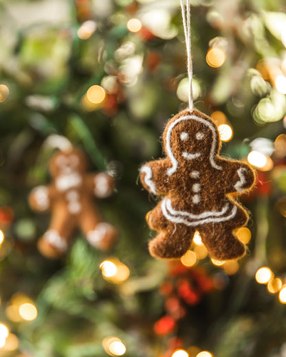 Felted Gingerbread Ornament