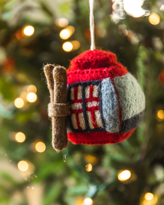 Felted Gondola Ornament