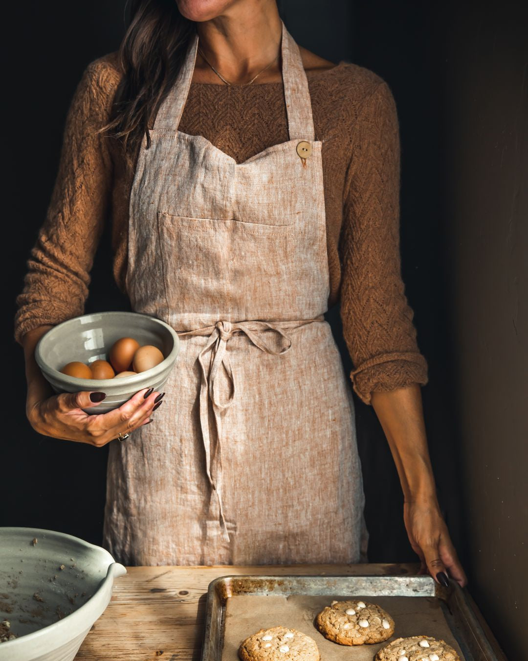 Washed Linen Apron