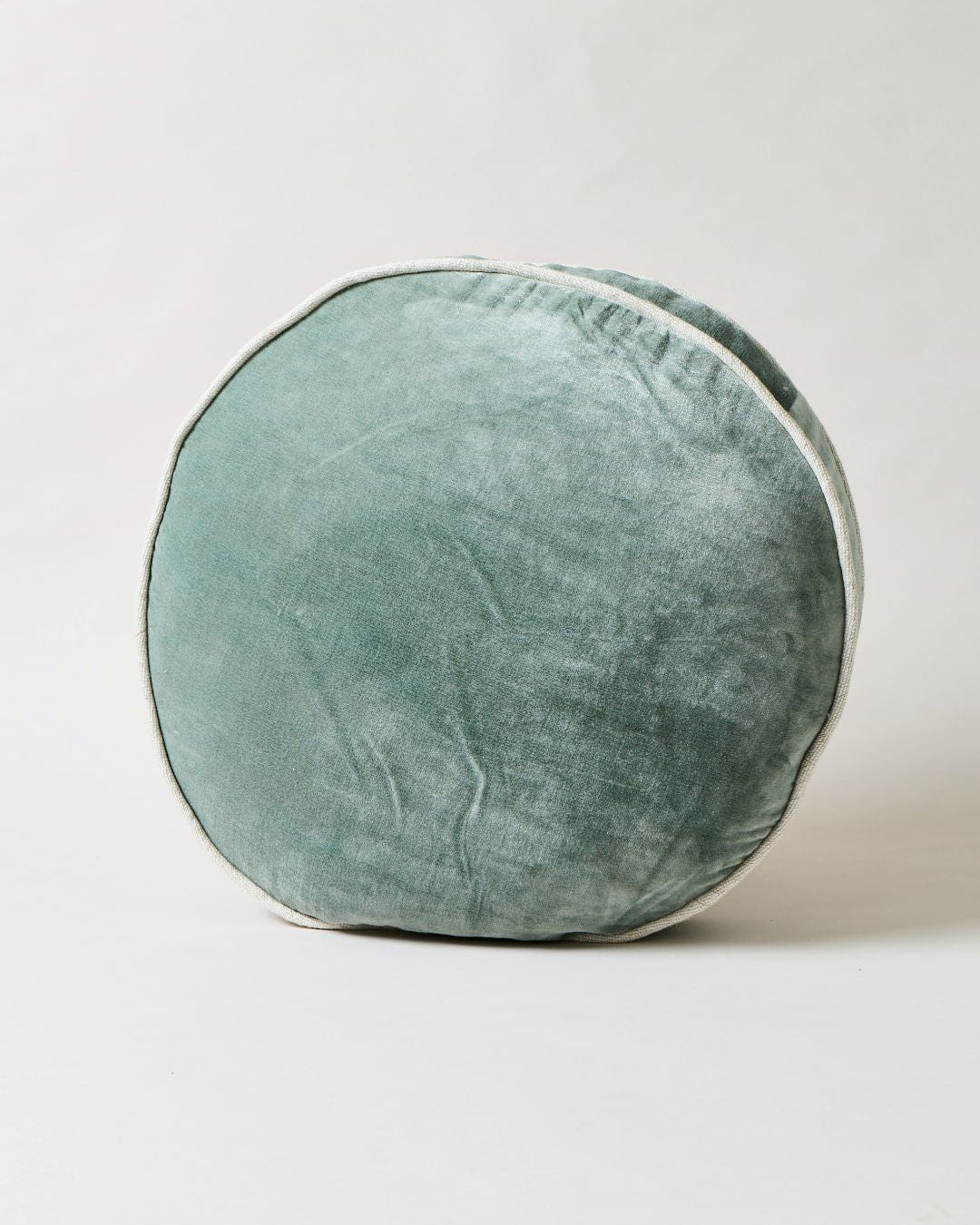 Round Velvet + Linen Pillow