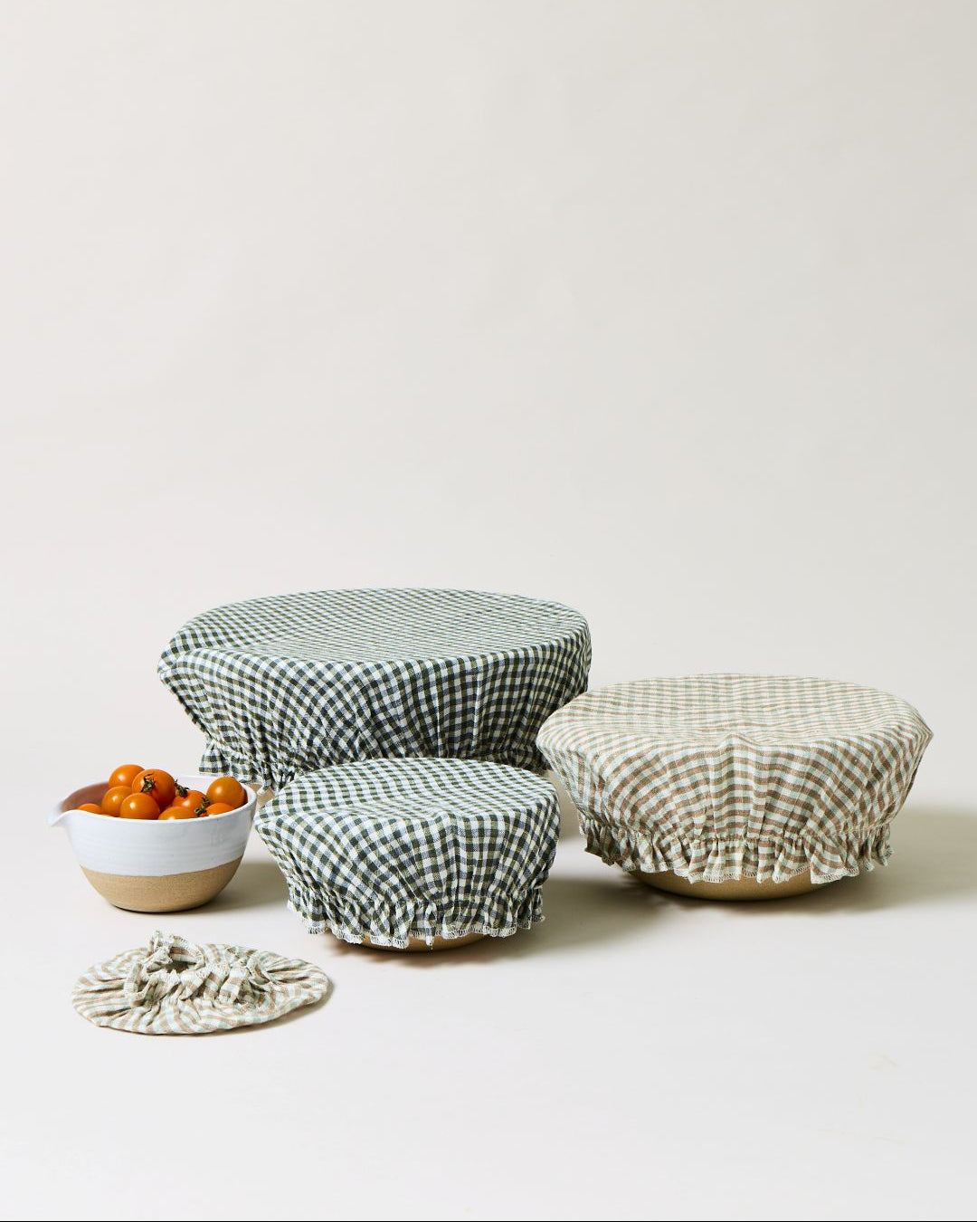 Farmhouse Gingham Linen - Bowl Cover Set