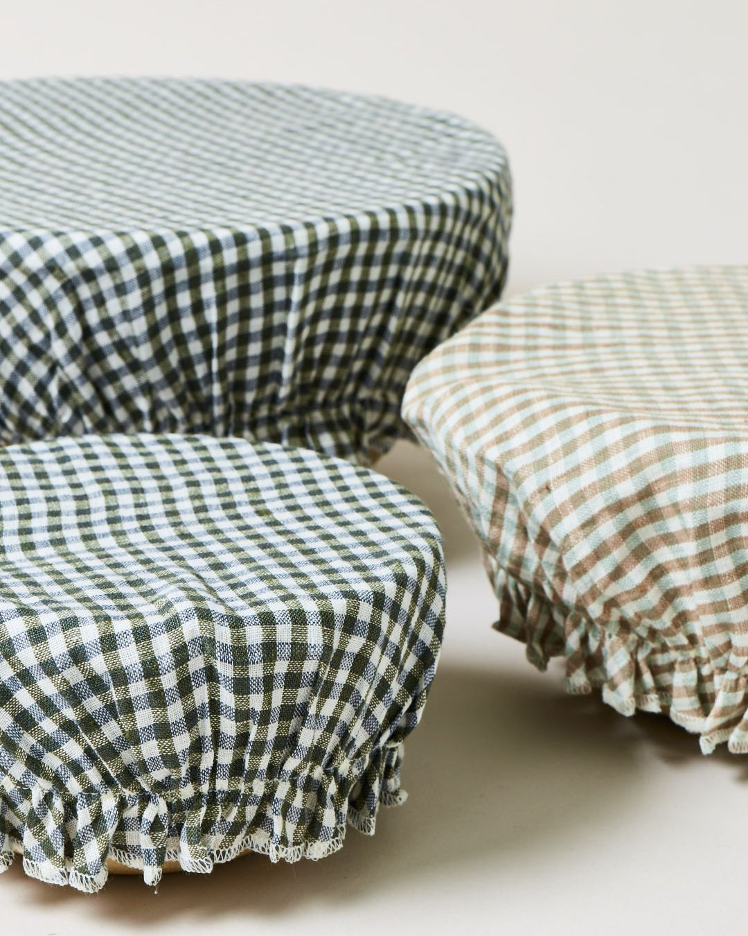 Farmhouse Gingham Linen - Bowl Cover Set