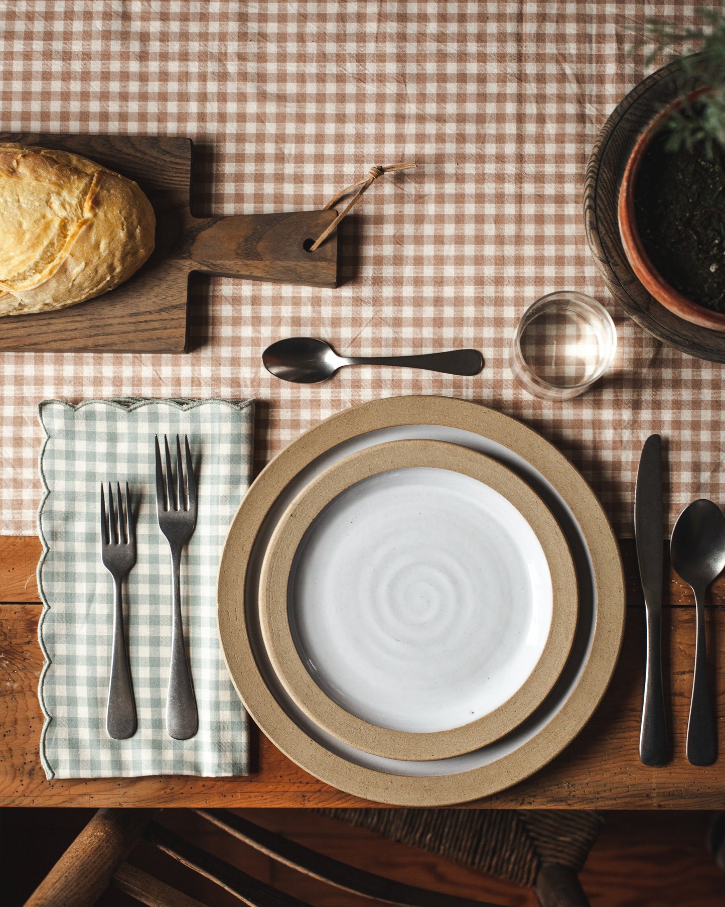 Petite Gingham Scalloped Napkins