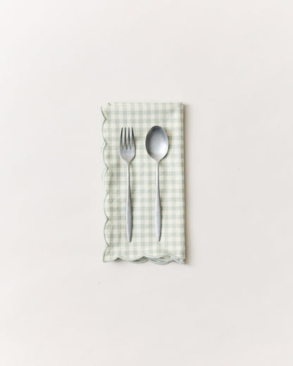 Petite Gingham Scalloped Napkins