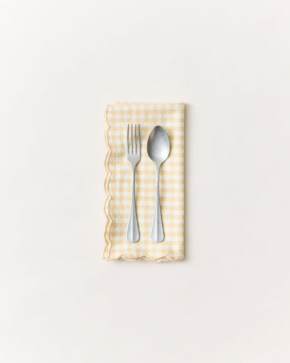 Petite Gingham Scalloped Napkins