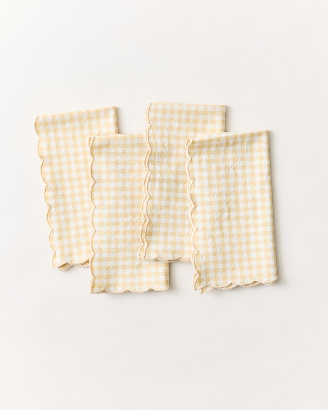 Petite Gingham Scalloped Napkins