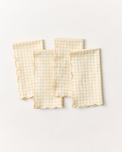 Petite Gingham Scalloped Napkins