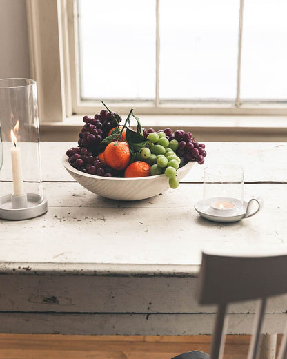 Crafted Wooden Bowls - White