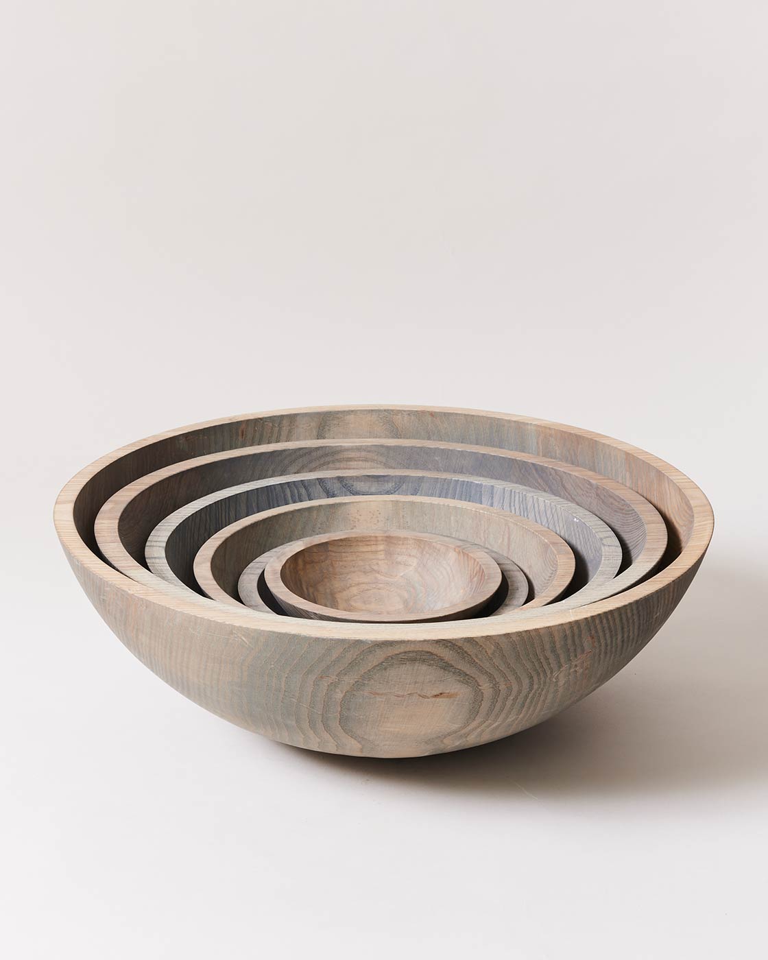 Crafted Wooden Bowls - Grey