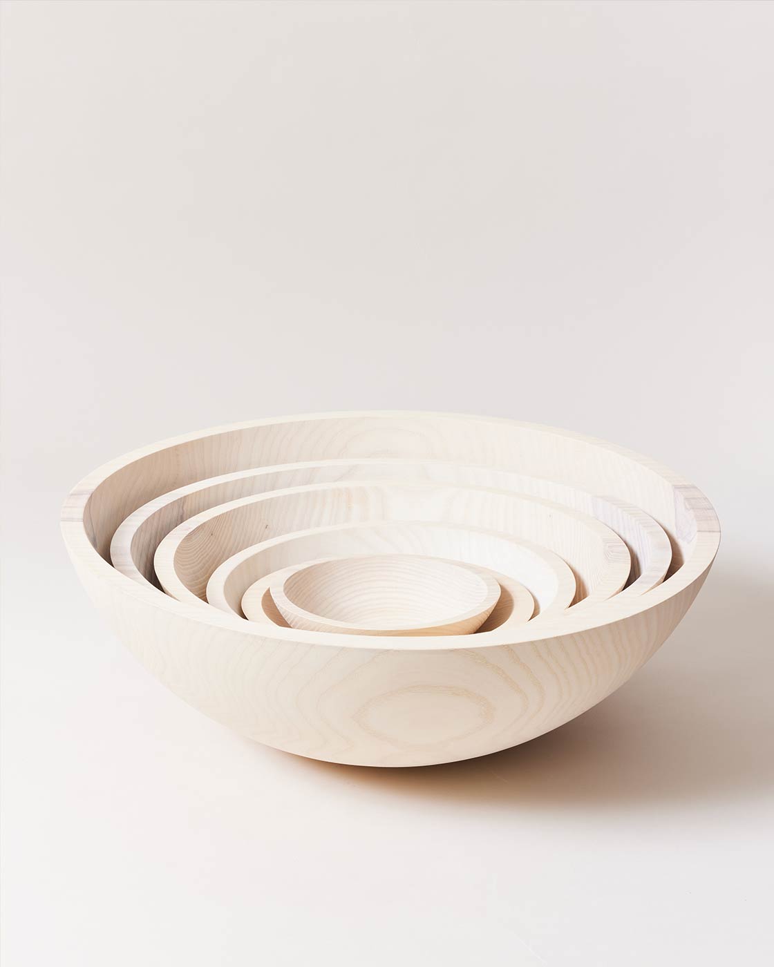 Crafted Wooden Bowls - White