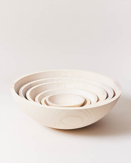Crafted Wooden Bowls - White