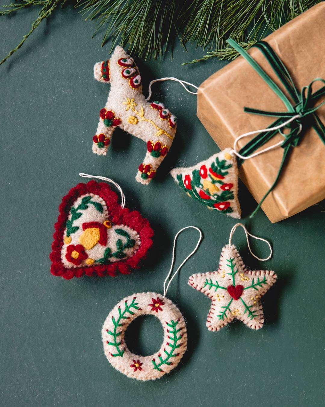 Felted Folk Ornament