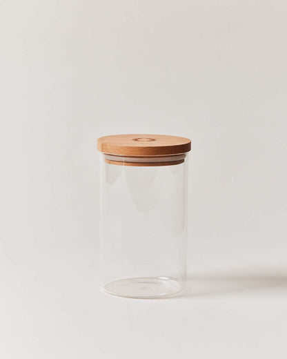 Farmhouse Pottery glass utility canister medium.