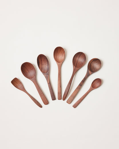 Farmhouse Pottery essential kitchen little spoon set walnut.