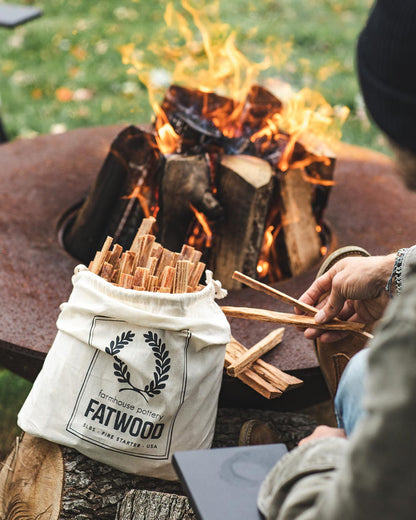 Farmhouse Pottery 5 lb fatwood bag. 