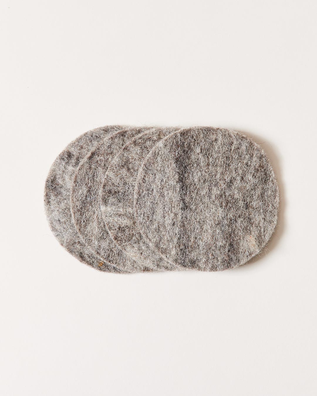 Farmhouse Pottery felt coaster in pebble gray