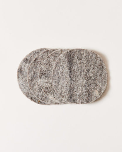 Farmhouse Pottery felt coaster in pebble gray
