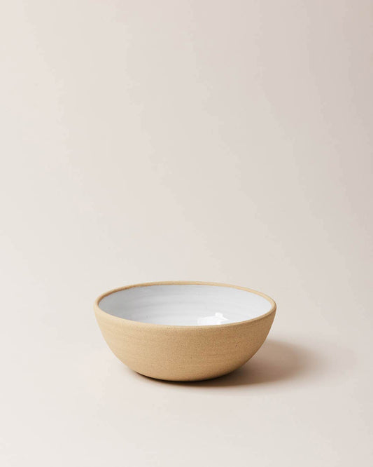 Farmhouse Pottery Harvest Bowl small with a light cream background.
