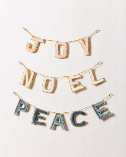 Farmhouse Pottery velvet holiday greetings joy noel peace. 
