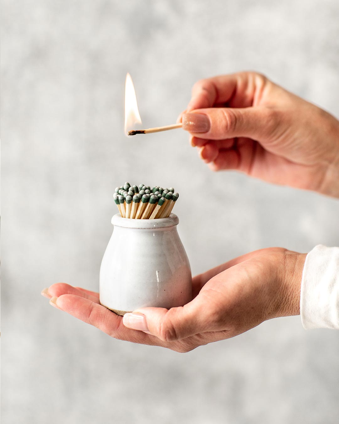 Farmhouse Pottery Milkmaid Match Striker.
