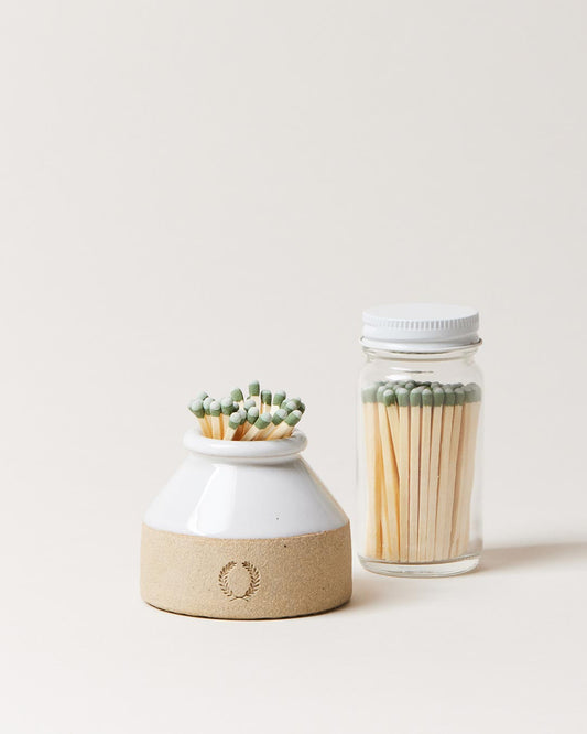 Farmhouse Pottery Milk Bottle Match Striker.