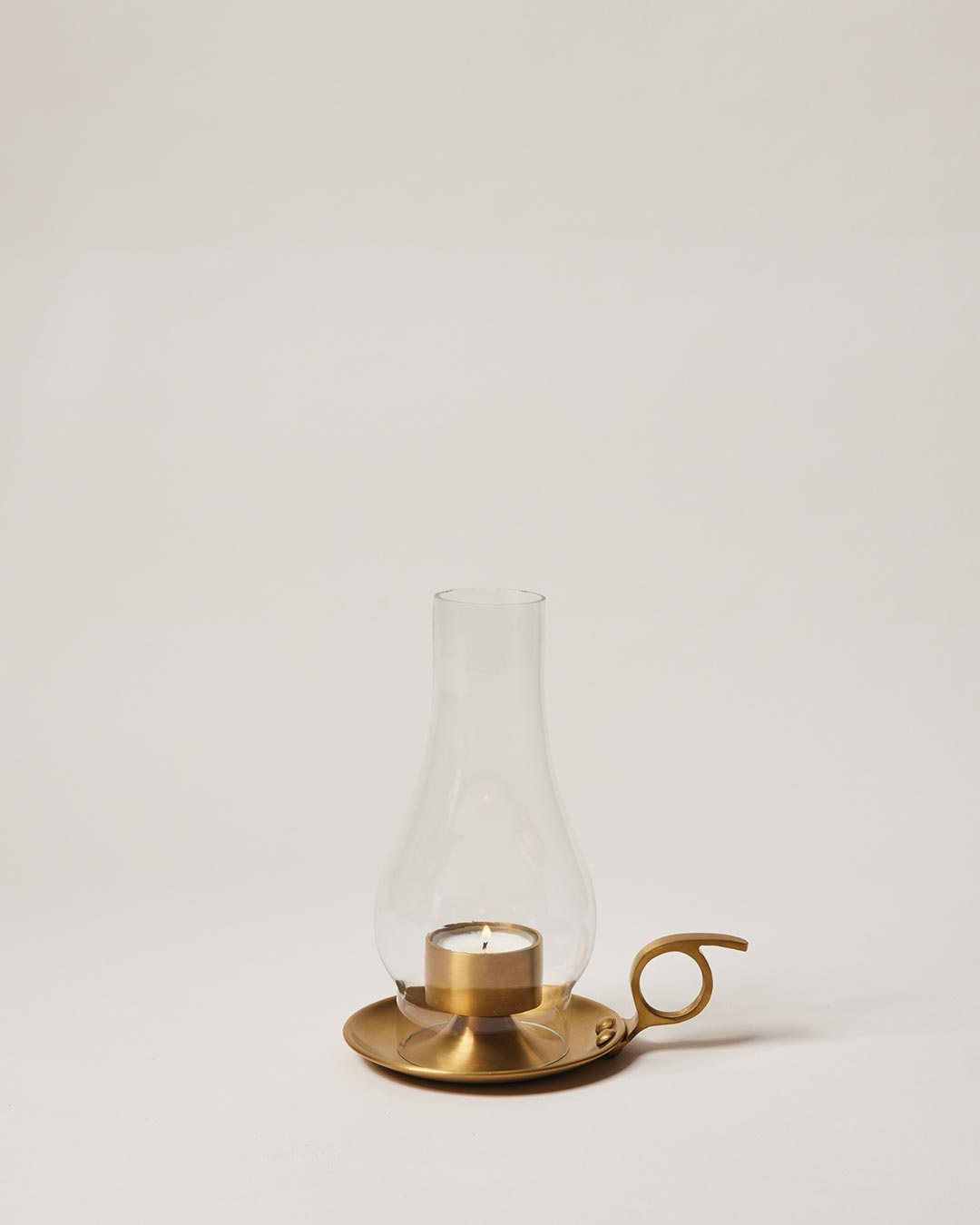 Farmhouse Pottery Windsor lantern with lit tealight